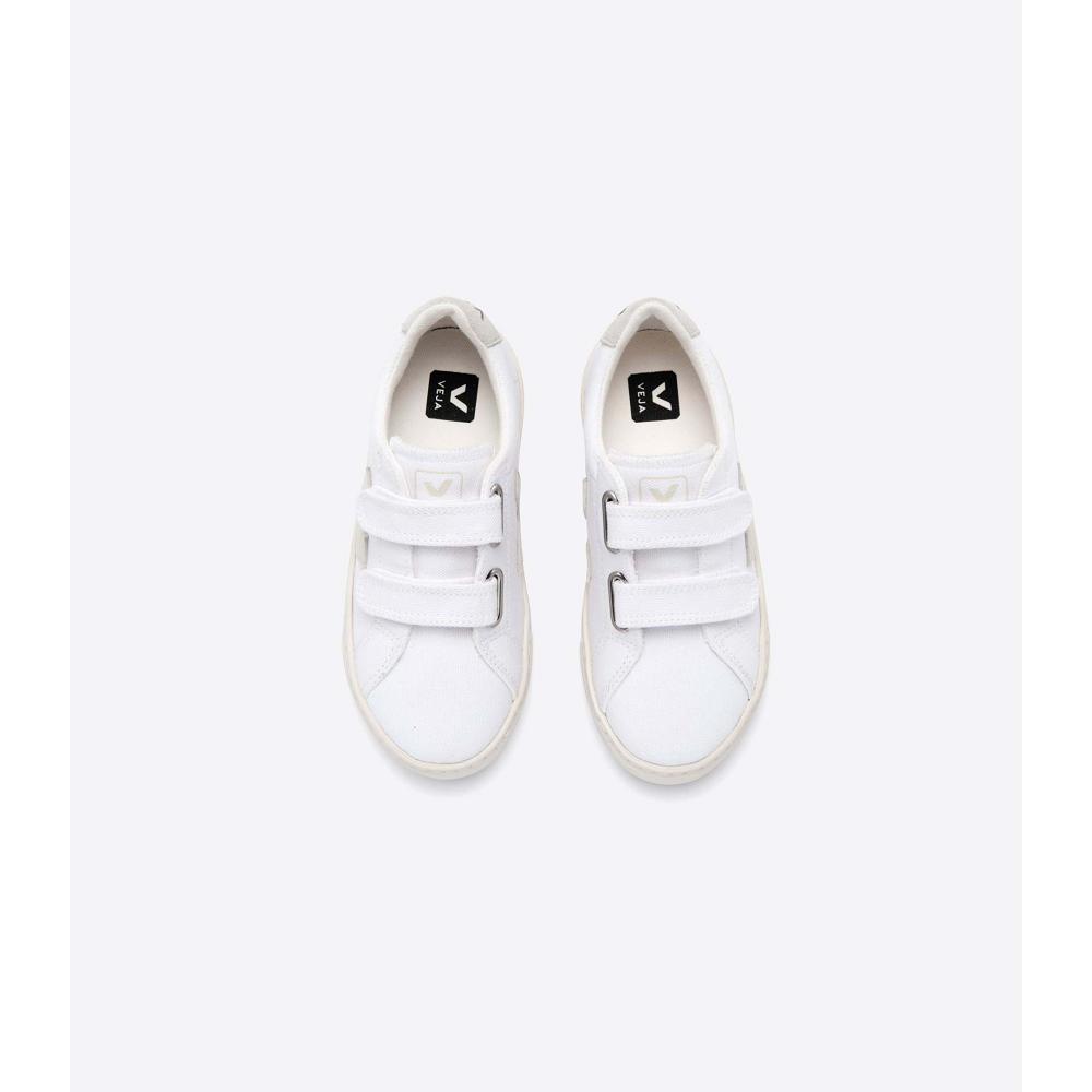 Veja ESPLAR CANVAS Kids' Sneakers White/Beige | NZ 818QMA